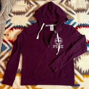 NWOT // VS PINK QUARTER ZIP HOODIE